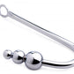 Beaded Anal Hook Non-Porous Metal Anal Sex Toy