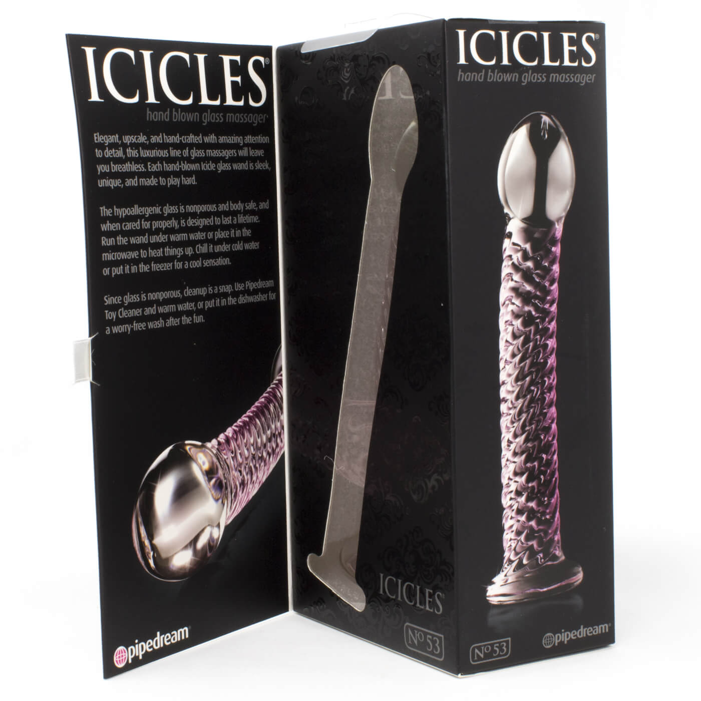 Icicles No. 53 Thick Tipped Curved Glass Dildo
