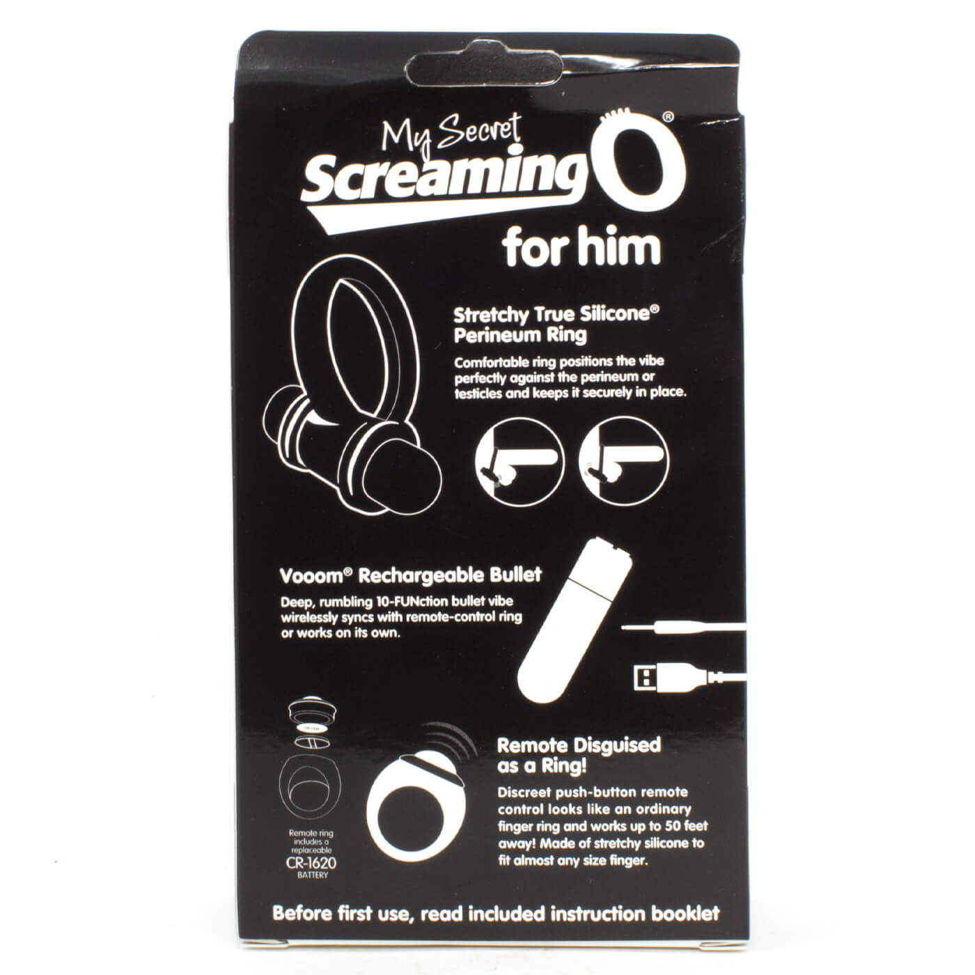 Screaming O My Secret Rechargeable Bullet Vibe and Wireless Ring Remote Set For Men