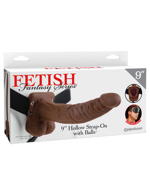 Fetish Fantasy Series 9" Hollow Strap-On with Balls