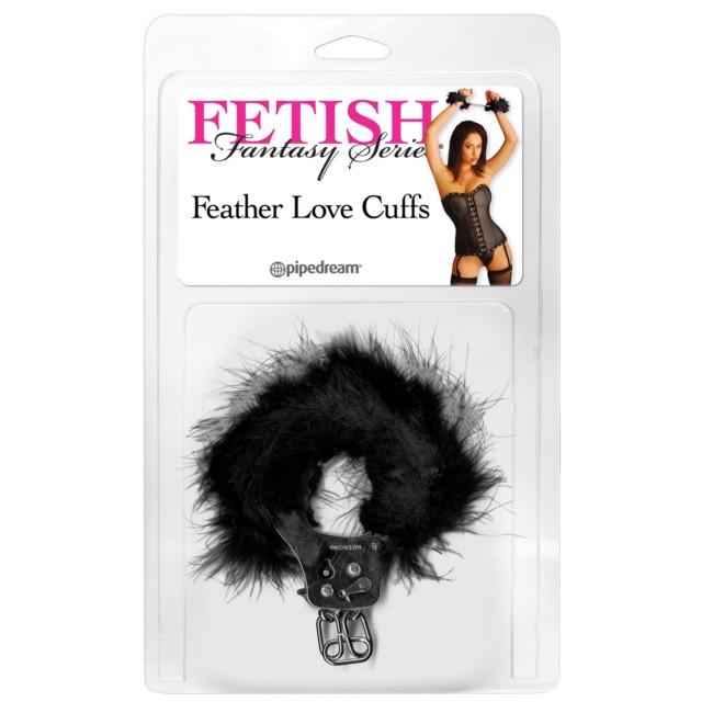 Fetish Fantasy Feather Love Cuffs in Red