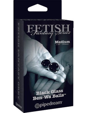 Black Glass Ben-Wa Balls Medium by Fetish Fantasy Limited Edition