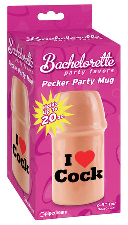 Favors Pecker Party Mug "I Love Cock!"