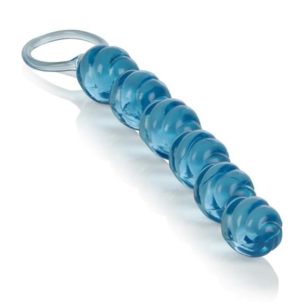 Swirl PVC Pleasure Beads With Retrieval Ring