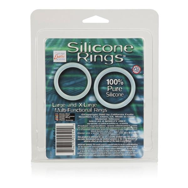 Large and XL Silicone Cock Ring Set