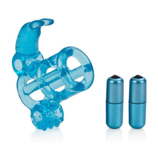 Double Trouble Vibrating Support System in Blue