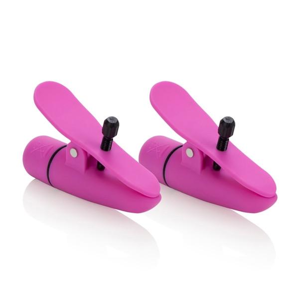 Nipplettes Vibrating Nipple Clamps in Pink