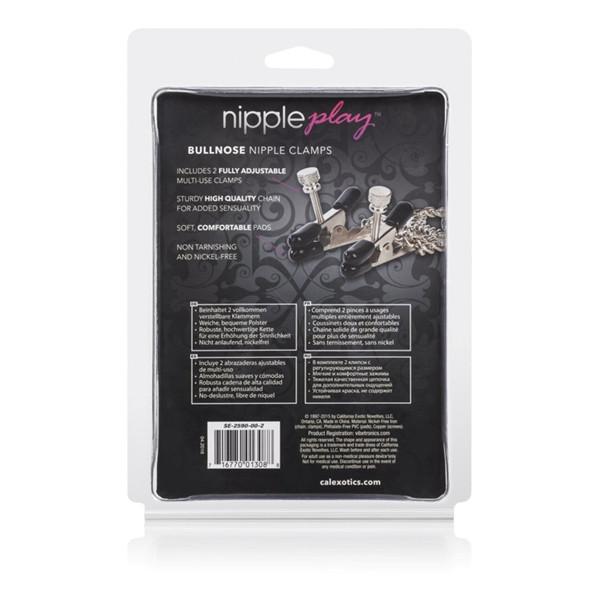 Non-Piercing Bullnose Nipple Clamps and Chain